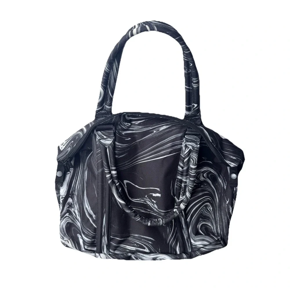 Herschel‎ Supply Company Strand Paint Pour Black Duffle Bag Diaper Gym Travel